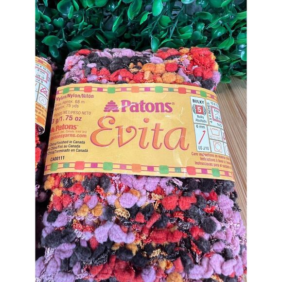 New Evita Knitting Yard Bundle of 2 Bulky 5 Color 62520 Great For Crafts - Picture 2 of 6